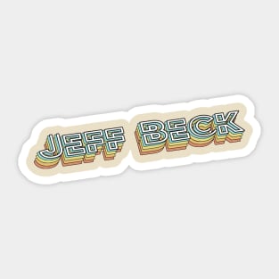 Jeff Beck Retro Typography Faded Style Sticker